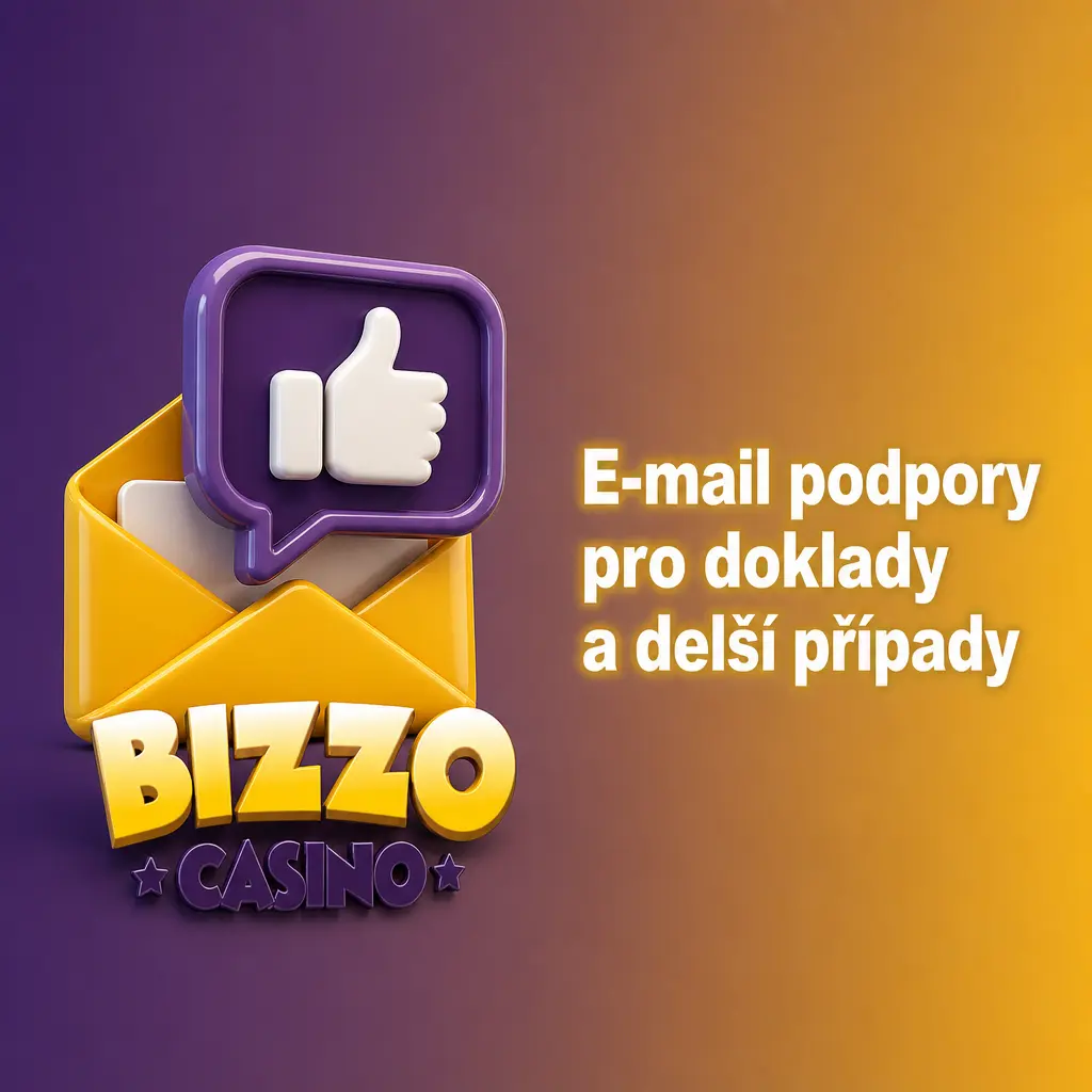 E-mailová podpora Bizzo pro doklady, platby a delší případy na support@bizzo.com