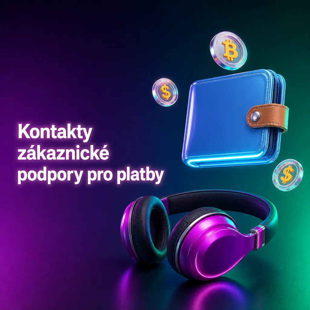 Kontakty zákaznické podpory pro platby, živý chat, e-mail a historie vkladů a výběrů v účtu