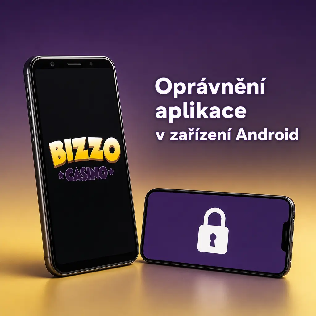 Přehled oprávnění kasinové aplikace v Androidu: internet, oznámení, kamera, úložiště a bezpečné ověření