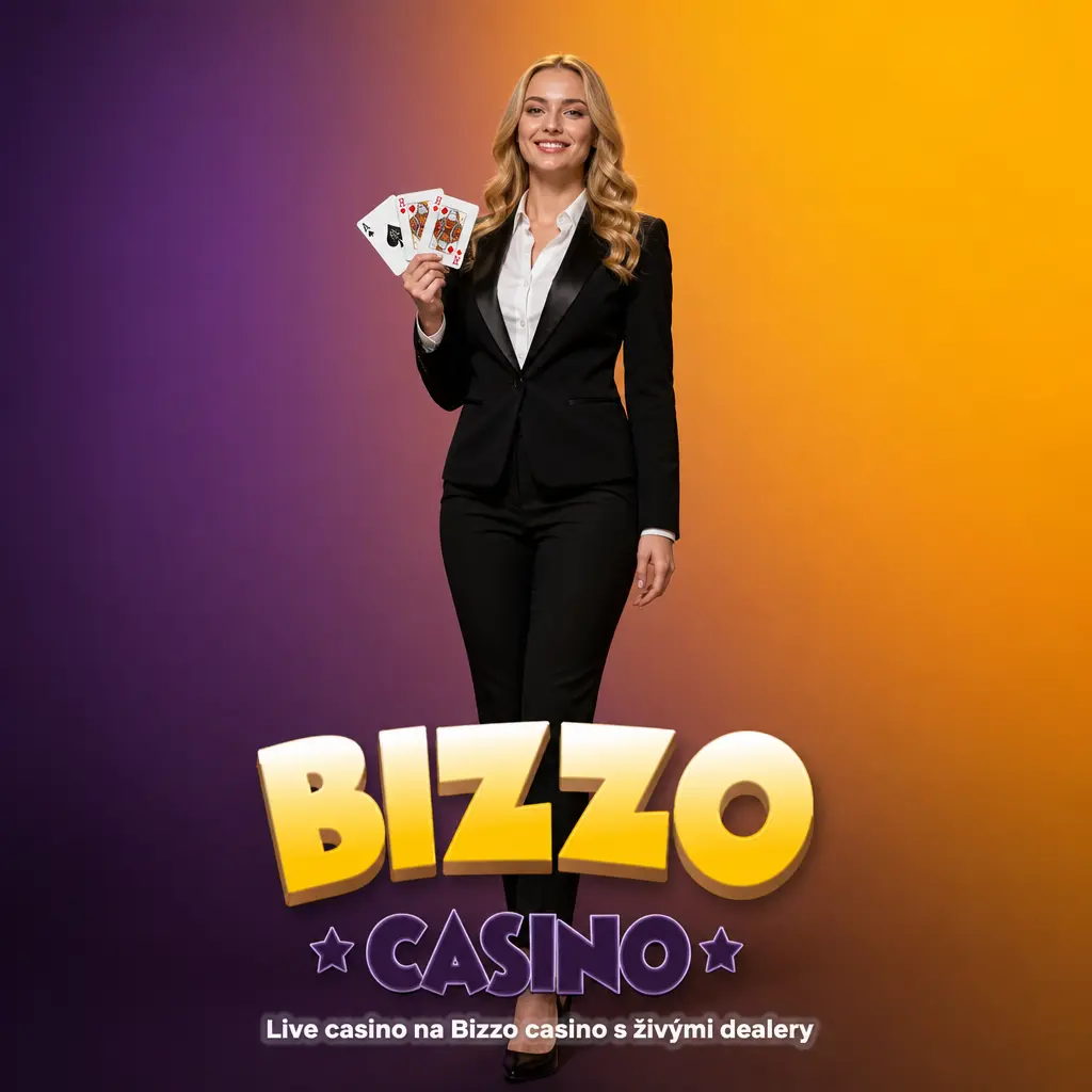 Živý dealer u stolu v Bizzo casinu s ruletou, blackjackem a dalšími živými hrami