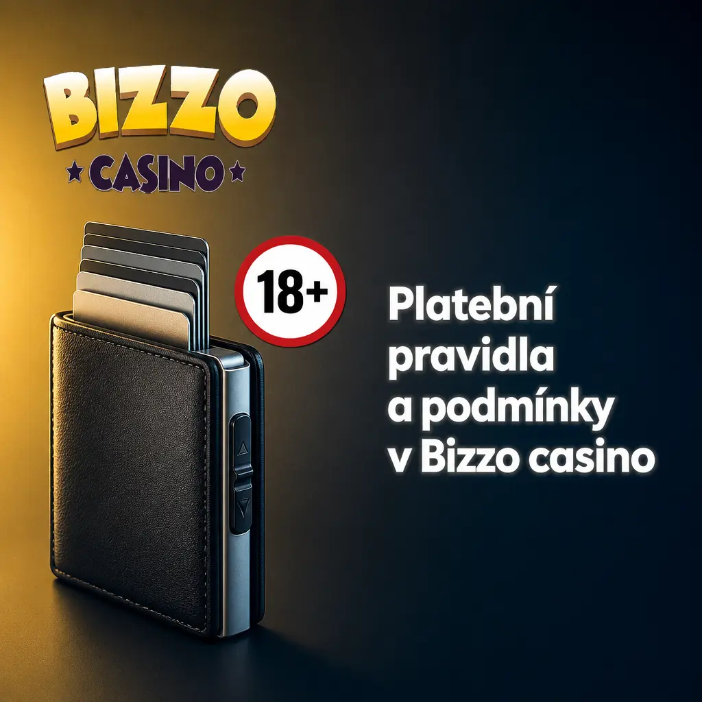 Platební pravidla Bizzo casino: platby v CZK, ověření účtu, limity 500–100 000 CZK a nulové poplatky casina